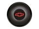 GT Performance Euro/Gasser Horn Button with Chevy Bowtie Logo; Smooth; Black (Universal; Some Adaptation May Be Required)