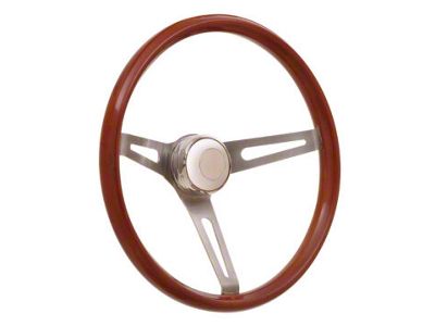 GT Performance GT3 Retro Slot Style Steering Wheel; Light Wood (Universal; Some Adaptation May Be Required)