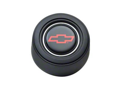 GT Performance GT3 Hi-Rise Horn Button with Chevy Bowtie Logo; Black Anodized (Universal; Some Adaptation May Be Required)