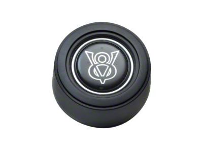 GT Performance GT3 Hi-Rise Horn Button with V8 Logo; Black Anodized (Universal; Some Adaptation May Be Required)