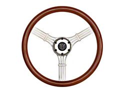 GT Performance GT3 Retro Gasser Banjo Style Steering Wheel; Wood (Universal; Some Adaptation May Be Required)