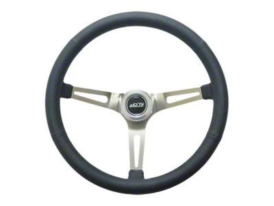 GT Performance GT3 Retro Slot Style Steering Wheel; Leather (Universal; Some Adaptation May Be Required)