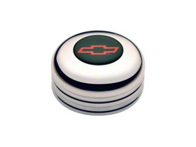 GT Performance GT3 Standard Horn Button with Chevy Bowtie Logo; Polished (Universal; Some Adaptation May Be Required)