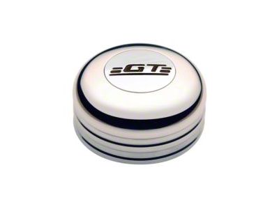 GT Performance GT3 Standard Horn Button with Engraved GT Logo; Polished (Universal; Some Adaptation May Be Required)