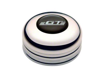 GT Performance GT3 Standard Horn Button with GT Logo; Polished (Universal; Some Adaptation May Be Required)