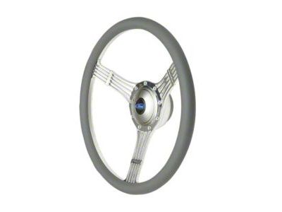 GT Performance GT9 Retro Banjo Style Steering Wheel; Gray Leather (Universal; Some Adaptation May Be Required)