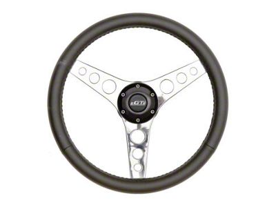 GT Performance GT3 Retro Gasser Hole Style Steering Wheel; Leather (Universal; Some Adaptation May Be Required)