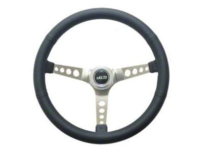 GT Performance GT3 Retro Mustang Style Steering Wheel; Leather (Universal; Some Adaptation May Be Required)