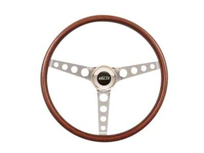 GT Performance GT3 Classic Steering Wheel; Wood and Polished (Universal; Some Adaptation May Be Required)