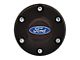 GT Performance Euro/Gasser Horn Button with Ford Oval Logo; 6-Hole; Black (Universal; Some Adaptation May Be Required)