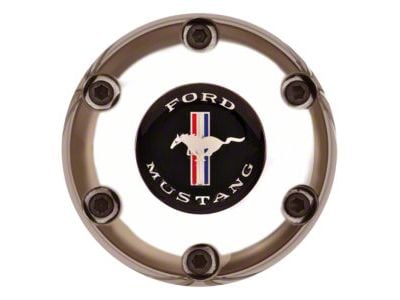 GT Performance Euro/Gasser Horn Button with Mustang Logo; 6-Hole; Polished (Universal; Some Adaptation May Be Required)