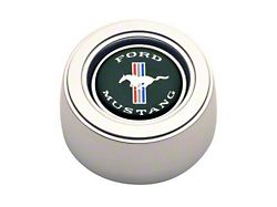 GT Performance GT3 Hi-Rise Horn Button with Mustang Logo; Polished (Universal; Some Adaptation May Be Required)