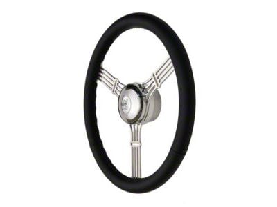 GT Performance GT3 Retro Gasser Banjo Style Steering Wheel; Leather (Universal; Some Adaptation May Be Required)