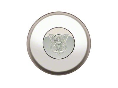 GT Performance Euro/Gasser Horn Button with Engraved V8 Logo; Smooth; Polished (Universal; Some Adaptation May Be Required)