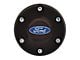 GT Performance Euro/Gasser Horn Button with Ford Oval Logo; 6-Hole; Black (Universal; Some Adaptation May Be Required)