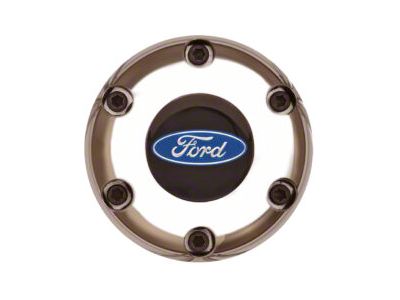 GT Performance Euro/Gasser Horn Button with Ford Oval Logo; 6-Hole; Polished (Universal; Some Adaptation May Be Required)