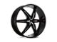 HELO HE866 Gloss Black with Removable Chrome Accents Wheel; 22x9.5; 35mm Offset (84-96 Corvette C4)