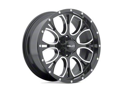 HELO HE879 Gloss Black Machined Wheel; 16x8; 0mm Offset (64-73 Mustang)