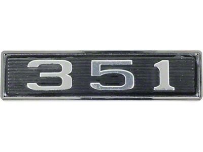 Hood Scoop Emblem/ 351 / Chrome Plated Plastic