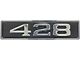 Hood Scoop Emblem - 428 - Chrome-Plated Plastic With Peel &Stick Adhesive Backing