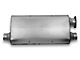 Hooker BlackHeart Aero Chamber Offset/Dual Oval Muffler; 2.50-Inch Inlet/3-Inch Outlet; Stainless (67-92 Camaro)