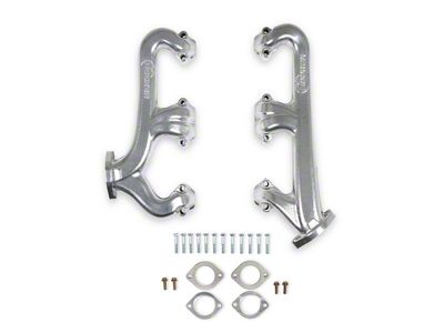 Hooker BlackHeart 2.50-Inch Exhaust Manifold with Raised D-Port; Silver Ceramic (71-74 Small Block V8 Firebird)