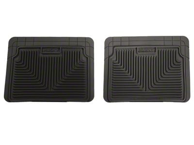 Heavy Duty Second Seat Floor Mats; Black (80-02 Firebird)