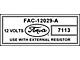 56-64 Coil Decal/fac-12029-a