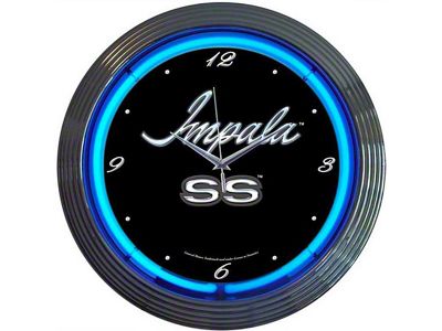 Impala Clock, Blue Neon, Impala SS Design