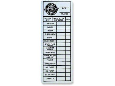 Interior Decal,Dealer Aluminum Service Tag,59-70