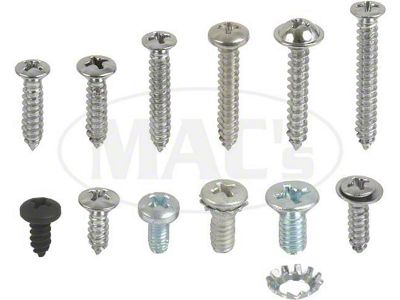 Interior Screw Kit, Convertible, Falcon, 1963-1964