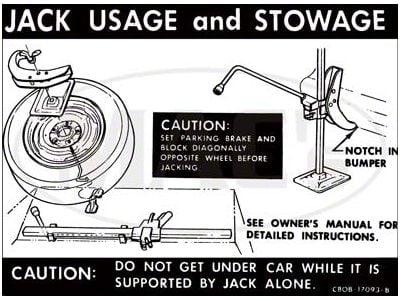 Jack Instructions Decal/ Fastback/ Regular Wheels