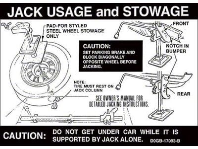 Jack Instructions Decal/ Styled Stl Whls/ Exc Conv