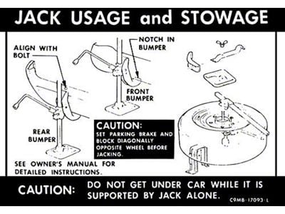 Jack Instructions - Regular Wheels - Mercury Convertible