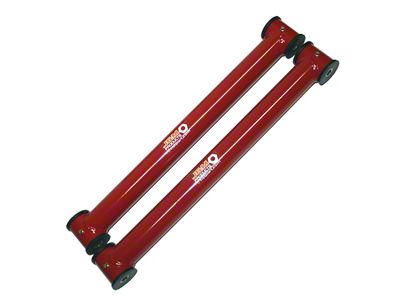 J&M Non-Adjustable Rear Lower Control Arms; Red (82-92 Camaro)