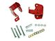 J&M Rear Lower Control Arm Relocation Brackets; Red (82-92 Camaro)