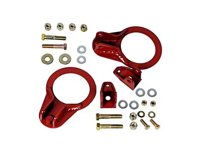 J&M Rear Upper and Lower Coil-Over Bracket Kit; Red (82-92 Camaro)