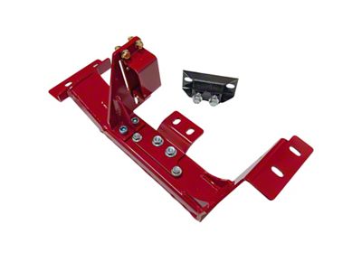 J&M 4L60/4L70 Transmission Crossmember with Torque Arm Relocation Bracket; Red (98-02 Firebird)