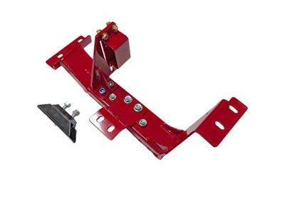 J&M 4L80/4L85 Transmission Crossmember with Torque Arm Relocation Bracket; Red (98-02 Firebird)