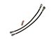 J&M C5 Brake Conversion Stainless Steel Teflon Brake Hose Kit; Black Outer Cover; Front (93-97 Firebird)