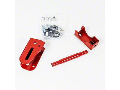 J&M Height Adjustable Panhard Bar Relocation Kit; Driver Side; Red (82-02 Firebird)