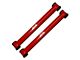 J&M Non-Adjustable Rear Lower Control Arms with 3-Piece Poly Ball Bushings; Red (82-02 Firebird)