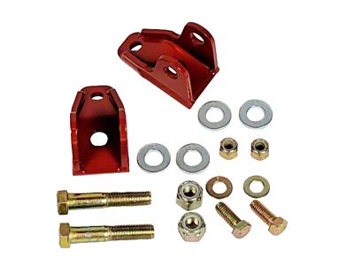 J&M Rear Lower Coil-Over Bracket Kit; Red (82-02 Firebird)