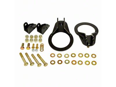 J&M Rear Upper and Lower Coil-Over Bracket Kit; Black (82-02 Firebird)