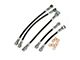 J&M Stainless Steel Teflon Brake Hose Kit; Black Outer Cover; Front and Rear (93-97 Firebird w/o Traction Control)