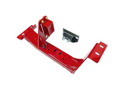 J&M T56 Transmission Crossmember with Torque Arm Relocation Bracket; Red (98-02 Firebird)