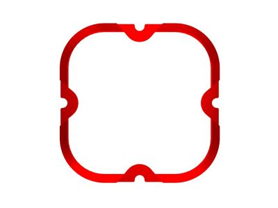 KC HiLiTES FLEX ERA 4 1-Bezel Light Ring; ED Coated Red