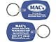 Key Fob - Blue Plastic - MAC's Phone Number