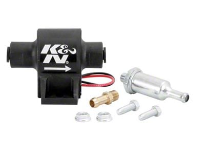 K&N Electric In to Line Fuel Pump; 4 to 7 PSI (Universal; Some Adaptation May Be Required)