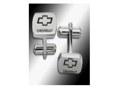 Late Great Chevy - Chevrolet Name and Bowtie Logo Cufflinks- Stainless Steel